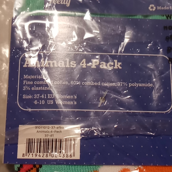 Feetly women's animal 4 pack socks size 6-10 - Picture 10 of 10